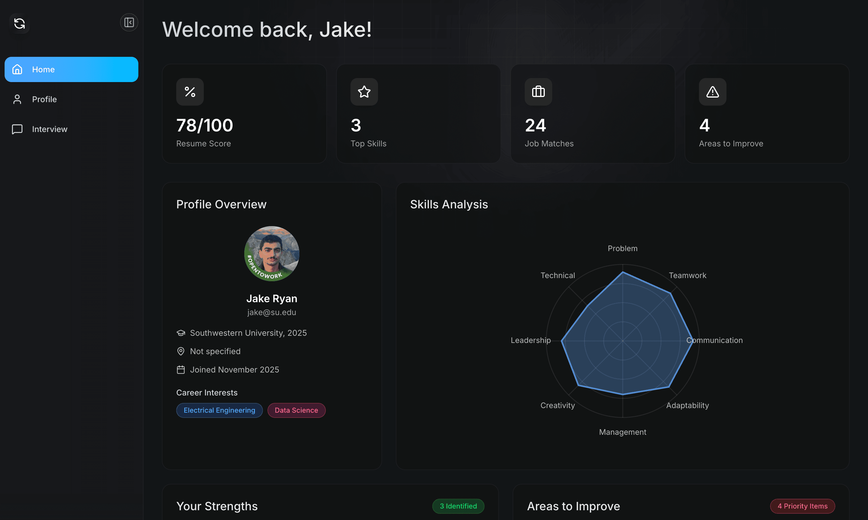 Resumify dashboard preview